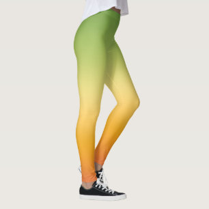 Leggings Lime Ombre Naranja de gradiente tropical de verano