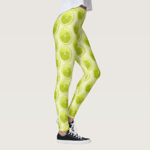 Leggings Lime Slices en amarillo claro