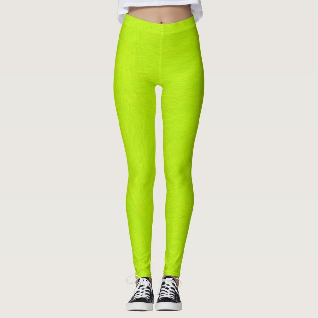 Leggings Lime verde abstracta (Anverso)