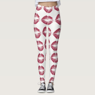 Leggings Límites de Purpurina rojo #2