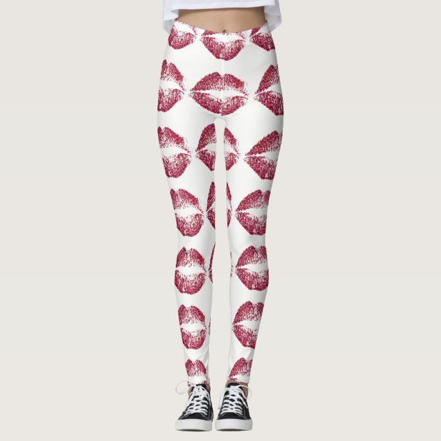 Leggings Límites de Purpurina rojo #2 (Anverso)