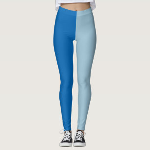 Leggings Limonada Azul Eléctrico y Aquamarina Duo Tono