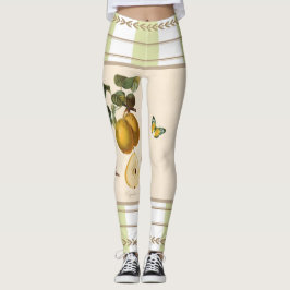 Leggings Limones en las polainas verdes de las rayas