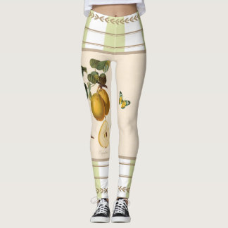 Leggings Limones en las polainas verdes de las rayas