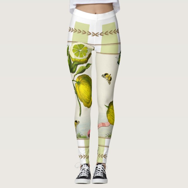 Leggings Limones en rayas verdes (Anverso)