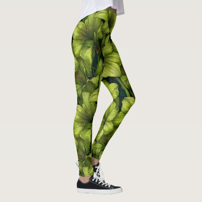 Leggings Lindo Amaryllis Brillo Yoga Moda (Derecha)