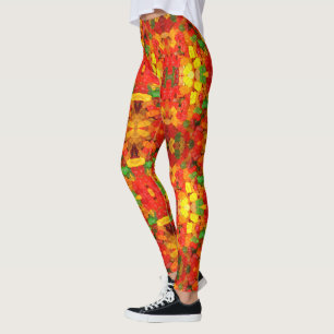 Leggings lindo caramelo de color arcoíris de feto Gummy Bea