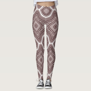 Leggings Lindo clásico marrón y blanco de "Ratti_Creative_A