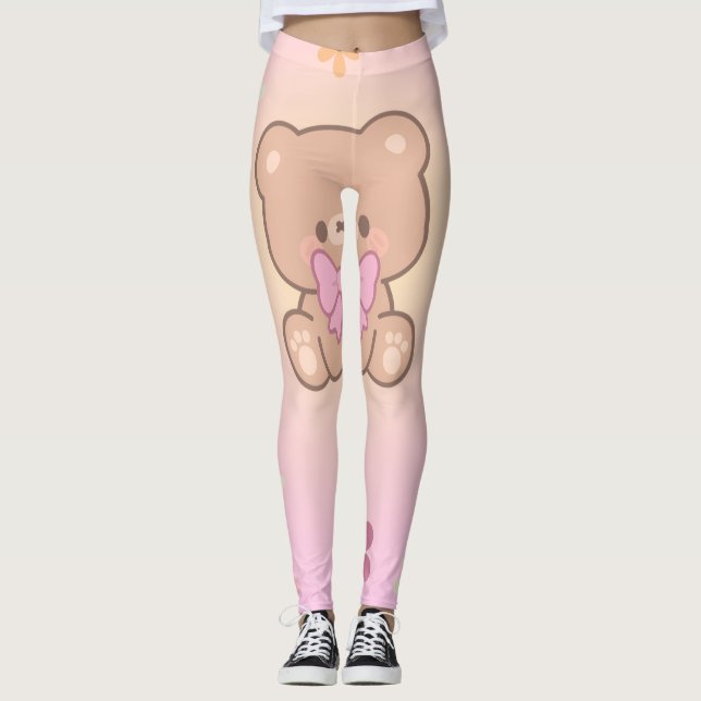 Leggings lindo con flores (Anverso)