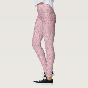 Leggings Lindo Leopardo de Purpurina Brillante Glitzy Rosa