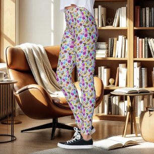 Leggings Lindo Sugar Glider Flores Tropicales de Plumeria A