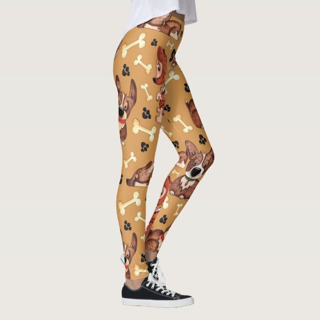 Leggings lindo tema de perro genial, amante de mascotas (Derecha)