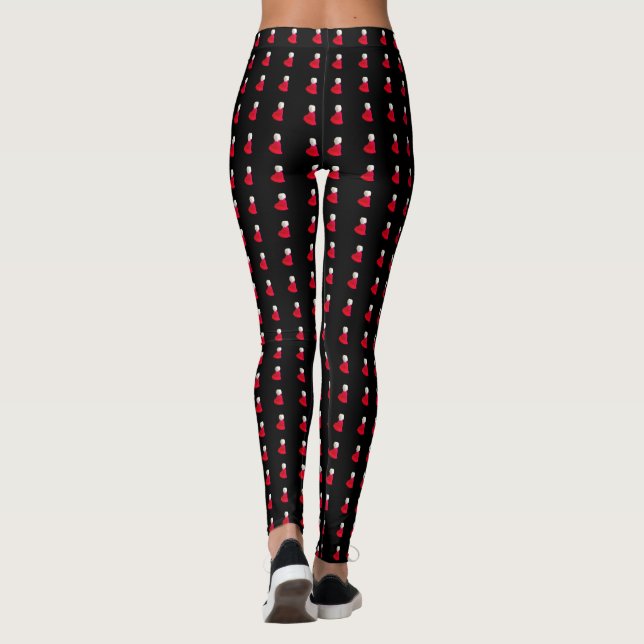 Leggings Lindo último rojo blanco Jet-negro (Reverso)