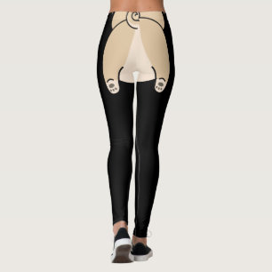 Leggings lindo y divertido culo negro