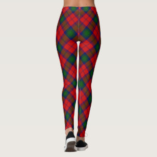 Leggings Lindsay tartan green platillo rojo