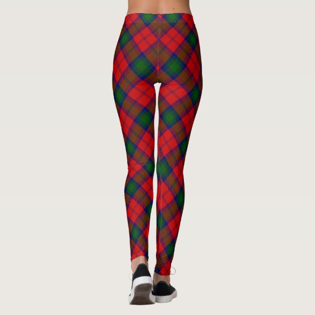 Leggings Lindsay tartan green platillo rojo (Reverso)