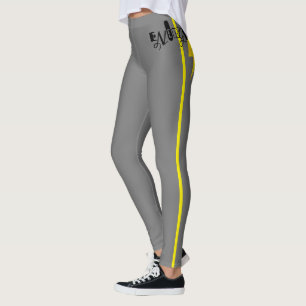 Leggings Línea Amarilla de Energía de Rótulo de trueno de e