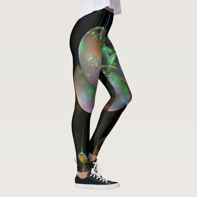 Leggings Línea Azul delgada - Burbujas espaciales (Derecha)
