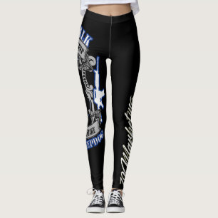 Leggings Línea azul fina policía del perro guardián de l