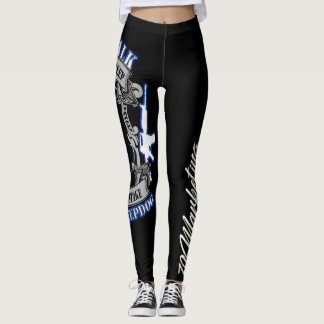 Leggings Línea azul fina policía del perro guardián de las