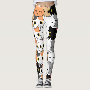 Leggings Línea de corazón del Patrón sin Marea Cuerdo Kawai