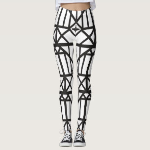 Leggings Línea de enrejado patrimonial inspirada en la arqu