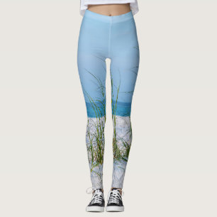 Leggings Línea De Oats Marinos En Arena Blanca