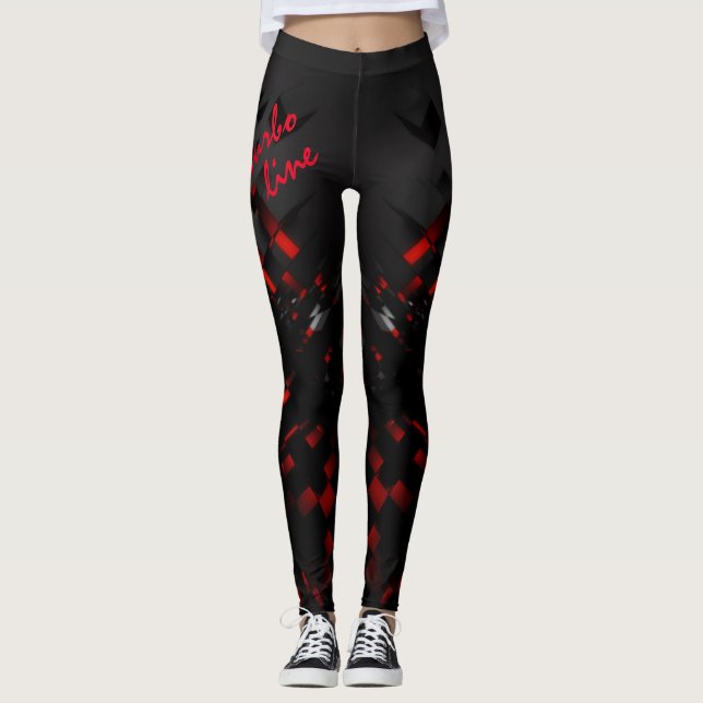 Leggings Línea turbo de diseño deportivo moderno (Anverso)