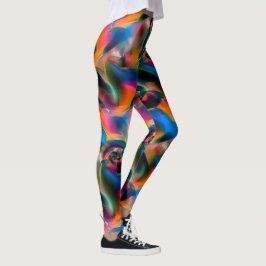 Leggings Líneas abstractas de color torcidas en escultura d
