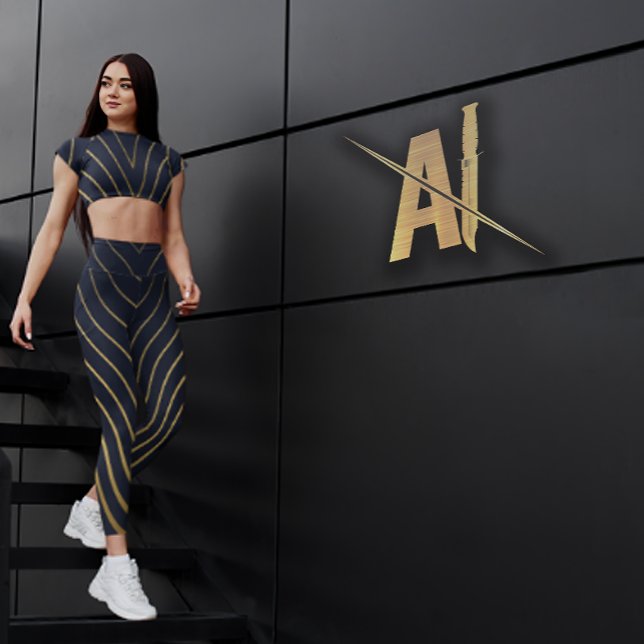 Leggings Líneas doradas, diseño moderno. (Subido por el creador)