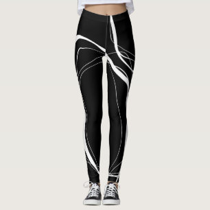 Leggings Líneas en blanco y negro