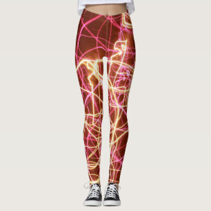 Leggings Líneas fluorescentes abstractas