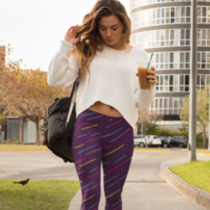Leggings Líneas Funky Púrpura