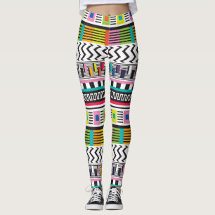 Leggings Líneas Geométricas Brillantes: Resumen Sin Marea.