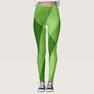 Leggings Líneas geométricas de verde claro verde
