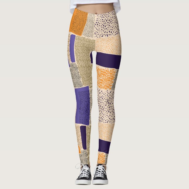 Leggings Líneas geométricas dispersas: arte abstracto (Anverso)