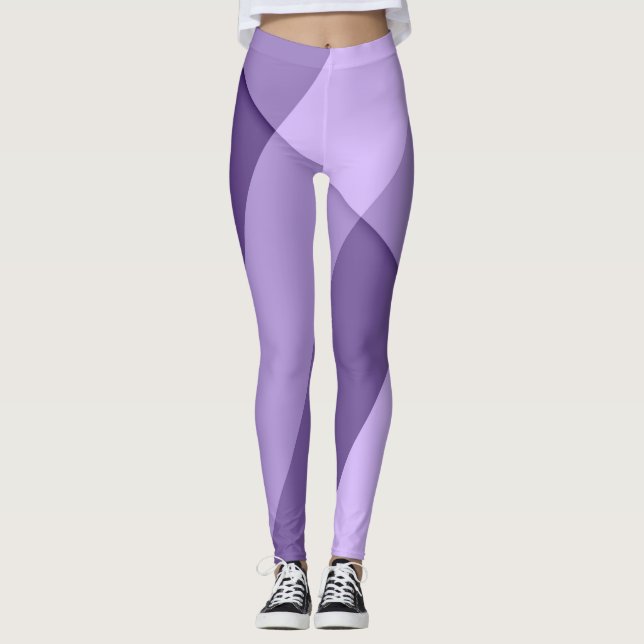 Leggings Líneas geométricas modernas ultravioletas (Anverso)