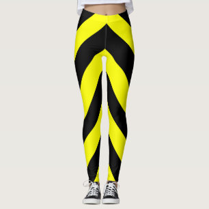 Leggings Líneas negras y amarillas modelo