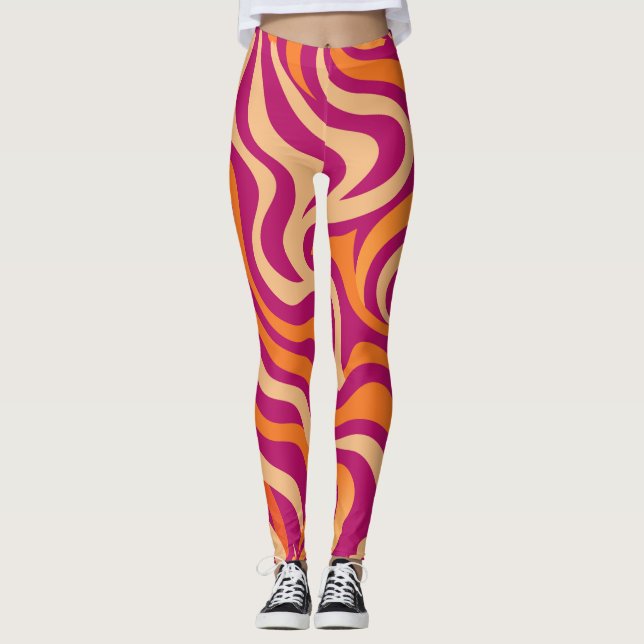 Leggings Líneas onduladas de la salpicadura de sol (Anverso)