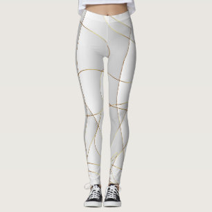 Leggings Líneas onduladas de oro