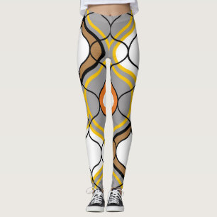 Leggings Líneas onduladas, patrón geométrico sin costura.