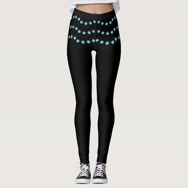 Leggings Líneas onduladas punteadas elegantes (Anverso)