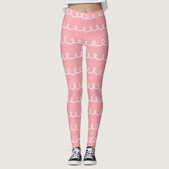 Leggings Lineas rosadas caprichosas (Anverso)