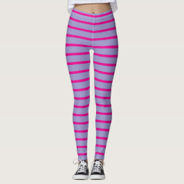 Leggings Líneas rosas sobre un fondo púrpura