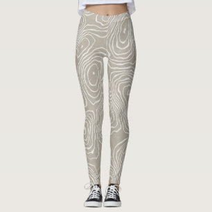 Leggings Líneas topográficas de la Tierra: Mapa orgánico