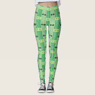 Leggings Líneas verdes y cajas