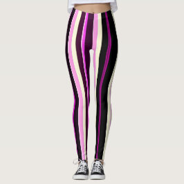 Leggings Líneas verticales Patrón isométrico de Amou rosa n