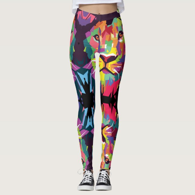 Leggings Lion of Judah Ir - Rasta Poly Power yoga - (Anverso)