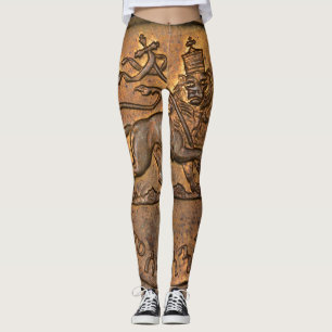 Leggings Lion of Judah Ir - Rasta reggae yoga -