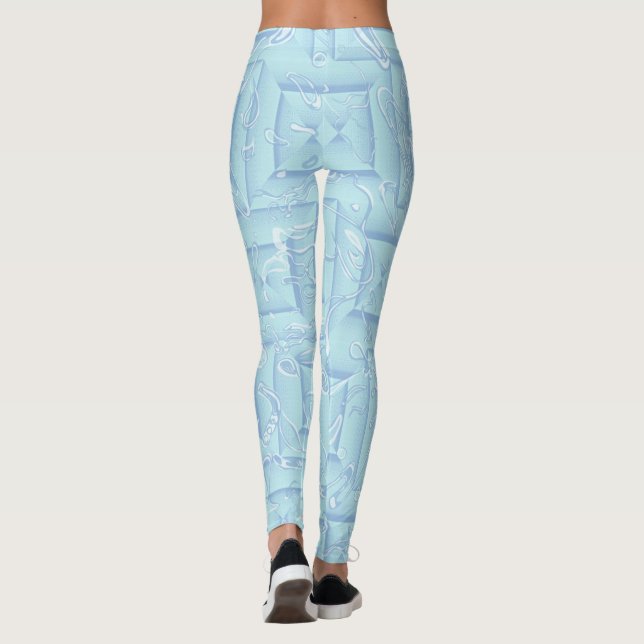 Leggings Liquid Ice Luxe - Leyendas Futuristas del patrón A (Reverso)